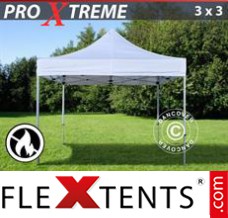 Reklamtält FleXtents Xtreme 3x3m Vit, Flammhämmande